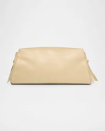 Staud Maude Convertible Leather Clutch Bag In Gold