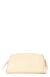 Staud Maude Convertible Leather Clutch In White