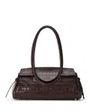Staud Maude Embossed Leather Shoulder Bag In Brown