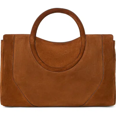 Staud Maude Leather Satchel In Brown