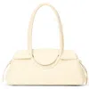 Staud Maude Fold-over Flap Leather Shoulder Bag In Cream