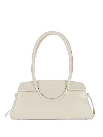Staud Maude Leather Shoulder Bag In Neutral