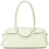 Staud Maude Fold-over Flap Leather Shoulder Bag In Pale Jade