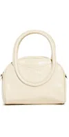 Staud Mini Maude Top Handle Bowler Bag In Cream