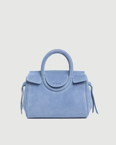 Staud Maude Mini Carryall Cielo Suede In Blue