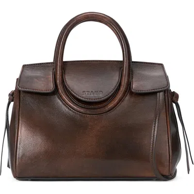 Staud Maude Mini Leather Carryall In Brown