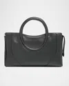 Staud Maude Mini Leather Satchel Shoulder Bag In Black