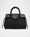 Staud Maude Mini Pebble Leather Carryall Top-handle Bag In Black