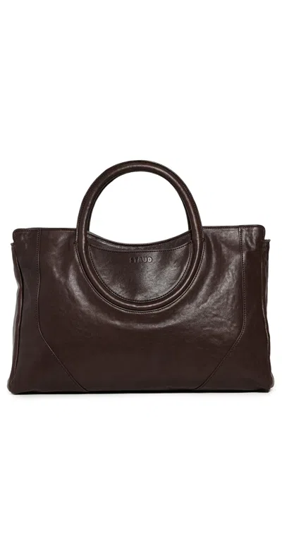 Staud Maude Satchel Espresso In Brown