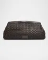 Staud Maude Soft Woven Leather Clutch Bag