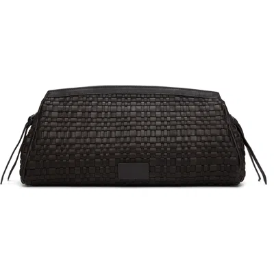 Staud Maude Woven Leather Clutch Bag In Brown
