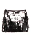 Staud Sequined Layered Mini Skirt Design In Gray