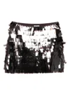 Staud Fitted Max Polyester Sequin Miniskirt In Black