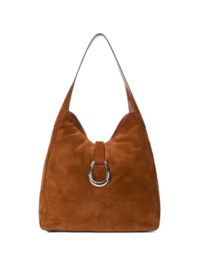 Staud Maya Ring Shoulder Bag In Brown