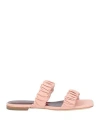 Staud Maya Ruched Sandal Woman Sandals Blush Size 6 Goat Skin In Pink