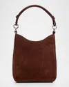 Staud Mel Suede Shoulder Bag In Brown