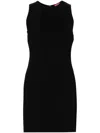 Staud Mercer Sleeveless Minidress In 黑色