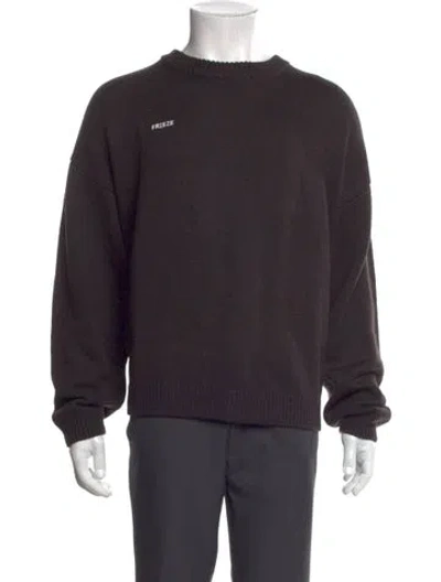Pre-owned Staud Merino Wool Crew Neck Pullover In Brown