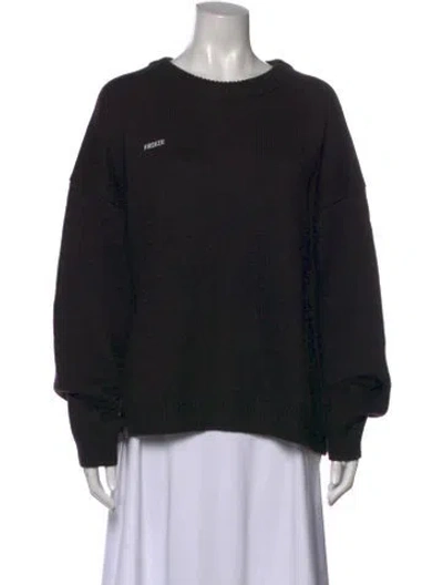 Pre-owned Staud Merino Wool Crew Neck Sweater In Brown