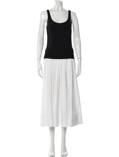 Pre-owned Staud Merino Wool Midi Length Dress In Multi