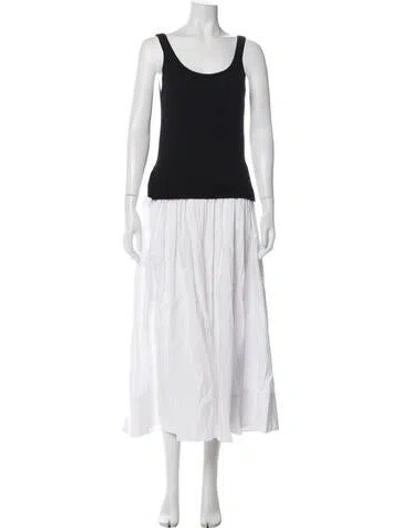 Pre-owned Staud Merino Wool Midi Length Dress In Multi