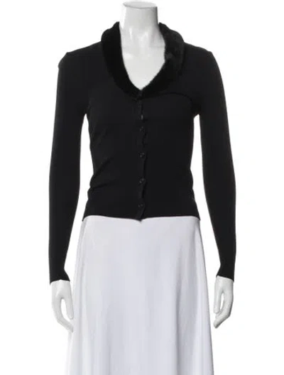 Pre-owned Staud Merino Wool Sweater In Black