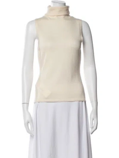 Pre-owned Staud Merino Wool Sweater W/ Tags In Neutrals