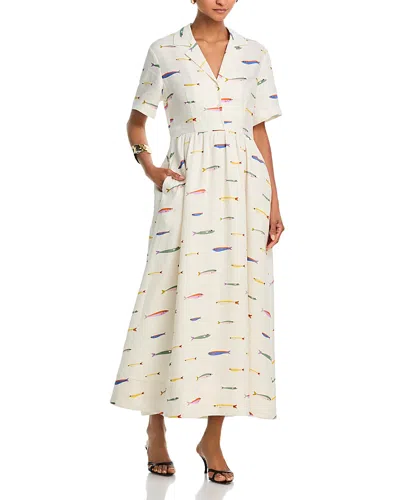 STAUD MERYL LINEN SHIRT DRESS