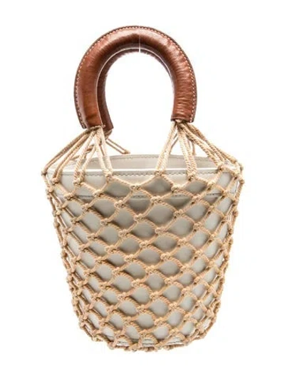 Pre-owned Staud Mesh Bucket Bag In Neutrals