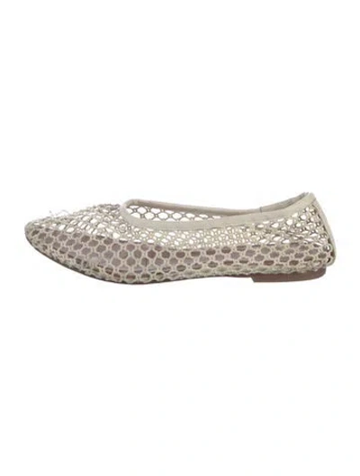 Pre-owned Staud Mesh Lace Pattern Ballet Flats In Multicolor