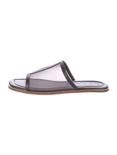 Pre-owned Staud Mesh Mesh Accents Slides In Purple