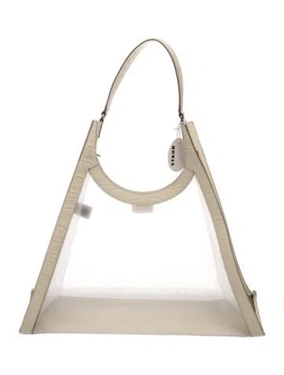 Pre-owned Staud Mesh Shoulder Bag In Neutrals