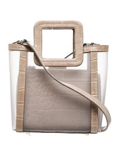 Pre-owned Staud Mesh Top Handle Bag In Neutral