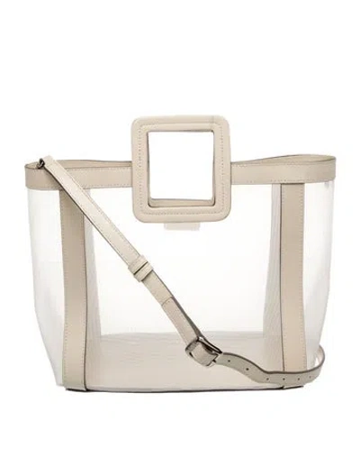 Pre-owned Staud Mesh Top Handle Bag In Neutral
