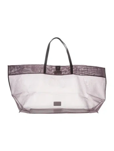 Pre-owned Staud Mesh Tote In Brown
