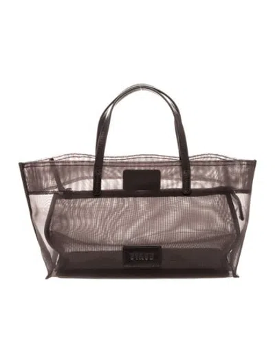 Pre-owned Staud Mesh Tote In Grey