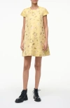 Staud Mia Floral Minidress In Yellow