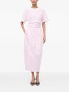 Staud Michelina Tie-detailed Taffeta Midi Dress In Black