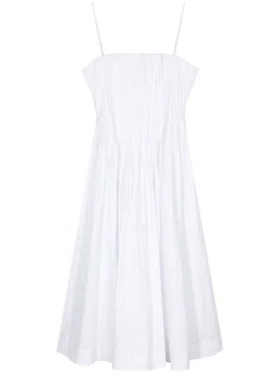 Staud Midi Bella Dress In White