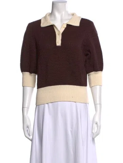 Pre-owned Staud Midi Length Dress In Brown