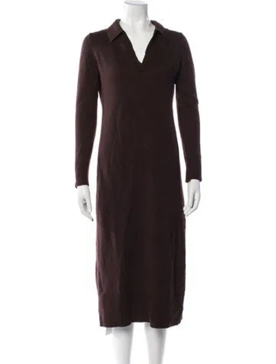 Pre-owned Staud Midi Length Dress In Brown