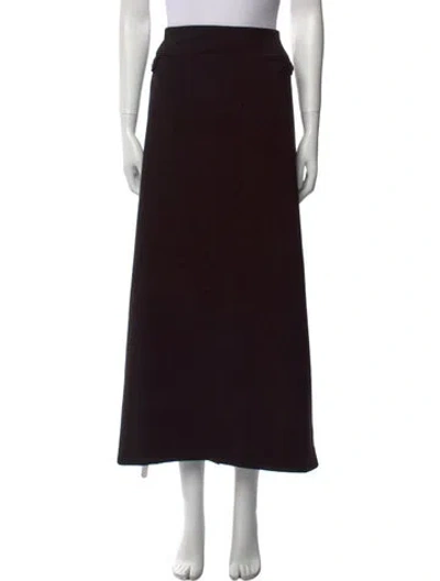 Pre-owned Staud Midi Length Skirt In Black