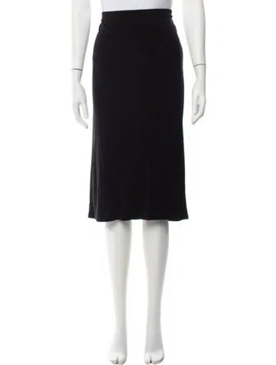 Pre-owned Staud Midi Length Skirt In Black
