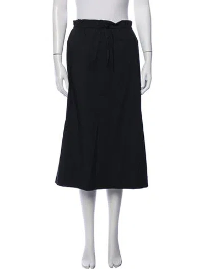 Pre-owned Staud Midi Length Skirt In Black