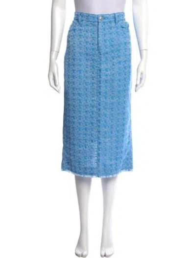 Pre-owned Staud Midi Length Skirt In Blue