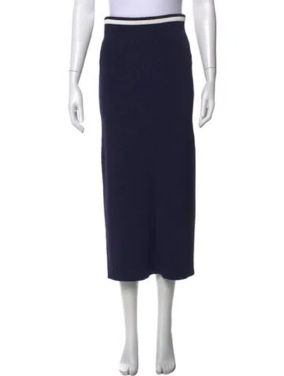 Pre-owned Staud Midi Length Skirt In Blue