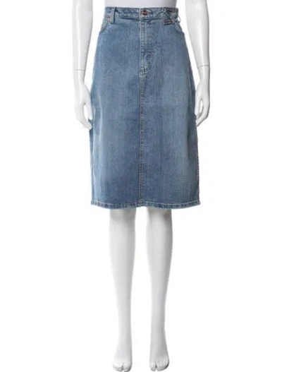 Pre-owned Staud Midi Length Skirt In Blue