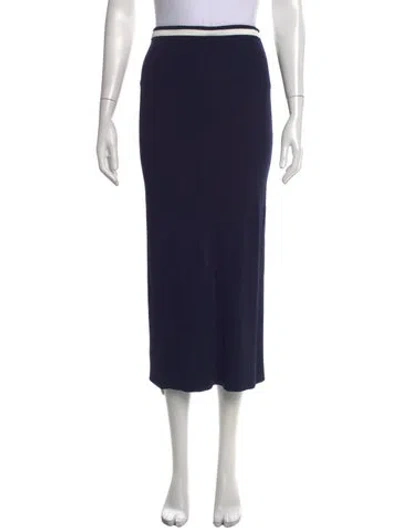 Pre-owned Staud Midi Length Skirt In Blue
