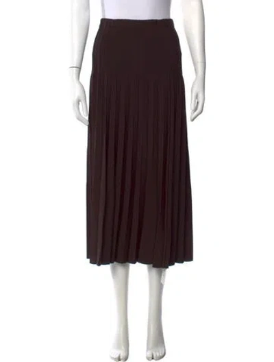 Pre-owned Staud Midi Length Skirt In Brown
