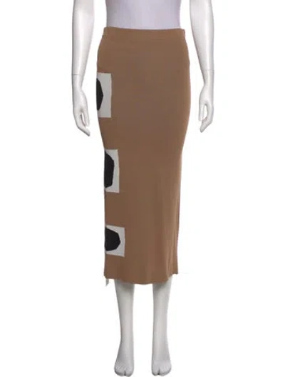 Pre-owned Staud Midi Length Skirt In Neutral